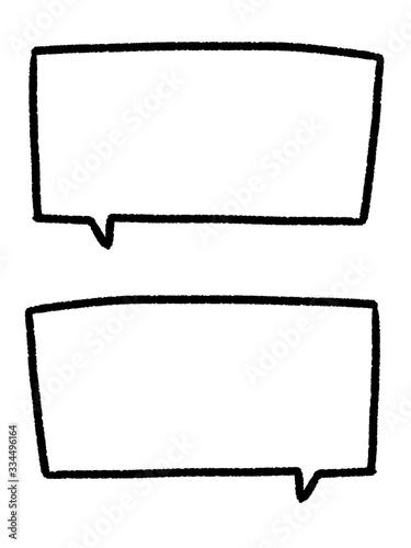 吹き出し 枠 四角 セリフ Stock イラスト Adobe Stock