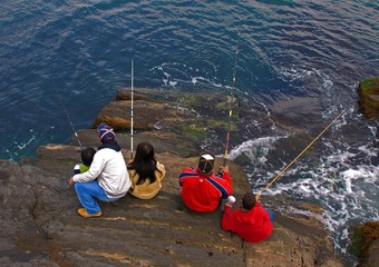 Fishing at the Newport coast