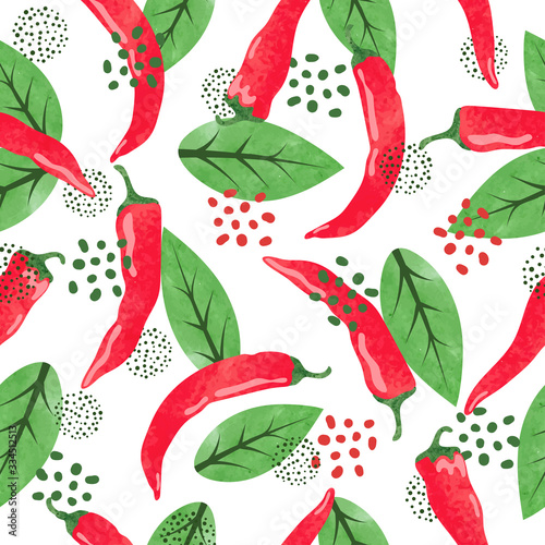 Seamless vegetable pattern ...