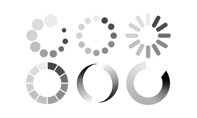 Poster - Loading icon set on an isolated white background. EPS 10 vector.