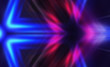 © Laura Сrazy - Dark abstract background with UV neon glow, blurred light lines, waves. Blue-pink neon light