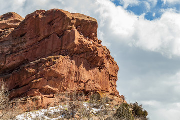 Beautiful rock formation near Chatfield State Park, Colorado