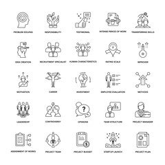  Project Management Line Icons