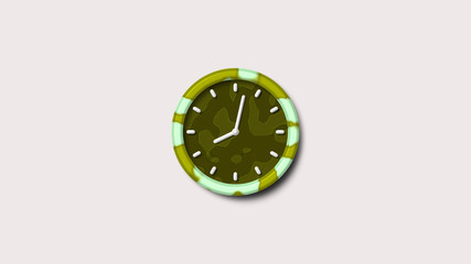 Yellow army clock,Army clock icon on white background