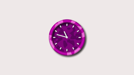 White background 3d wall clock icon,counting down clock