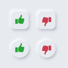 Poster - Vector neomorphism design like dislike buttons