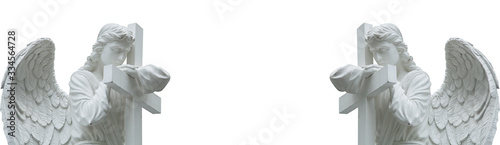 Fotomural Angels framme against white background