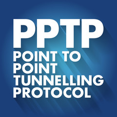 Aufkleber - pptp - point to point tunnelling protocol acronym, technology concept background