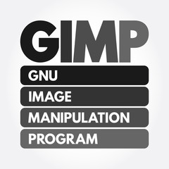 Aufkleber - GIMP - Gnu Image Manipulation Program acronym, concept background