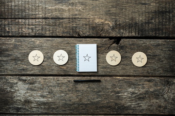 Wall Mural - five stars rating