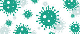 Fototapeta  - Coronavirus. Virus. COVID-2019. Outbreak coronavirus. Pandemic, medical, healthcare, infectious, virology, epidemiology concept. Corona virus 2019-nCoV. 3D background. Vector illustration.