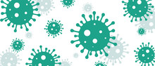 Coronavirus. Virus. COVID-2019. Outbreak Coronavirus. Pandemic, Medical, Healthcare, Infectious, Virology, Epidemiology Concept. Corona Virus 2019-nCoV. 3D Background. Vector Illustration.