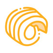 © PikePicture - butter curl icon vector. butter curl sign. color contour symbol illustration