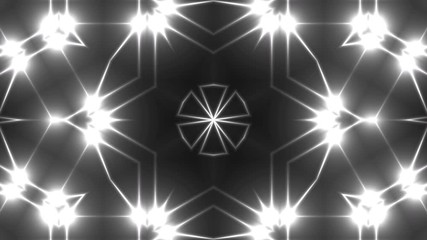 Poster - Abstract symmetry kaleidoscope - fractal lights, 3d rendering backdrop, computer generating background