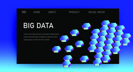 Aufkleber - Web site template for Big Data  analysis, Artificial intelligence and  Information science.