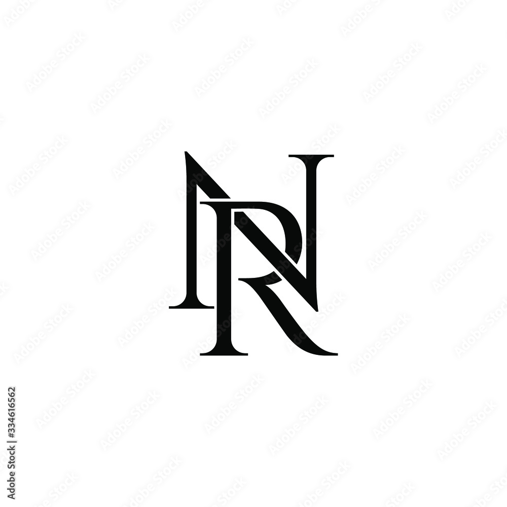 nr letter original monogram logo design Stock Vector | Adobe Stock