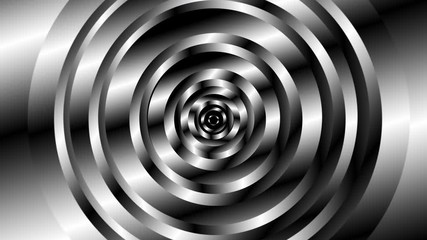 Poster - Geometric black and white shapes with spinning motion, computer generated. 3d rendering of abstract vortex background