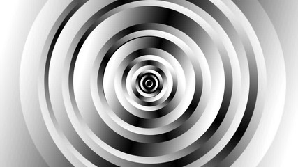 Poster - Geometric black and white shapes with spinning motion, computer generated. 3d rendering of abstract vortex background