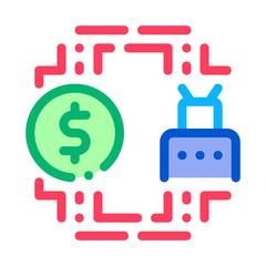 Canvas Print - automated withdrawal of money icon vector. automated withdrawal of money sign. color symbol illustration