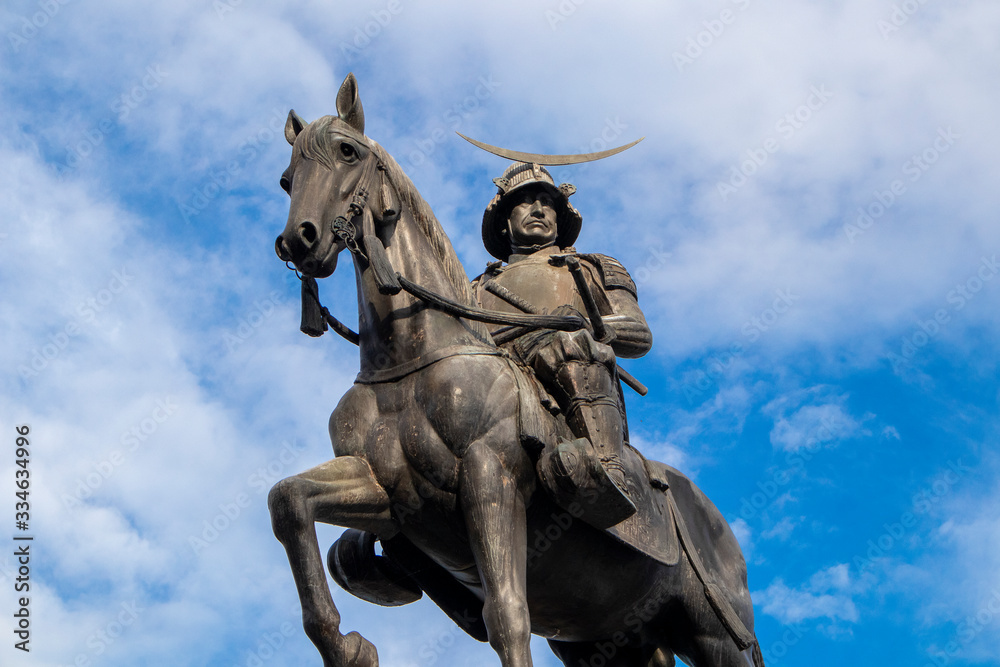 Statue of Date Matsumune was a regional ruler of Japan's Azuchi ...