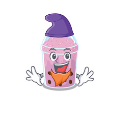 Wall Mural - Cute picture of taro bubble tea in Elf cartoon design