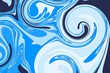 Abstract background in the form of swirled paint. Twisting the colors of blue, blue and white imitate the filling with acrylic.