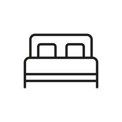 Wall Mural - Simple bed line icon.