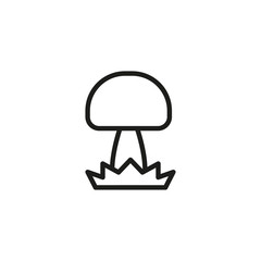 Poster - Simple mushroom line icon.