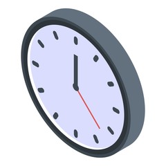 Poster - Office wall clock icon. Isometric of office wall clock vector icon for web design isolated on white background