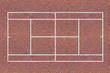 Court de tennis sur sol scoriacé 