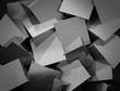 Abstract black background made of uneven cubes. 3d rendered image