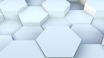 Poster - 3d rendering of honeycomb background. Computer generated abstract geometric design.