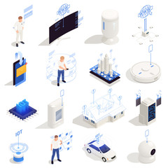 Sticker - Internet Of Things Isometric Icons