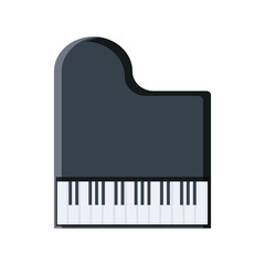 Poster - grand piano on white background