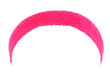 Pink narrow training headband isolated on white