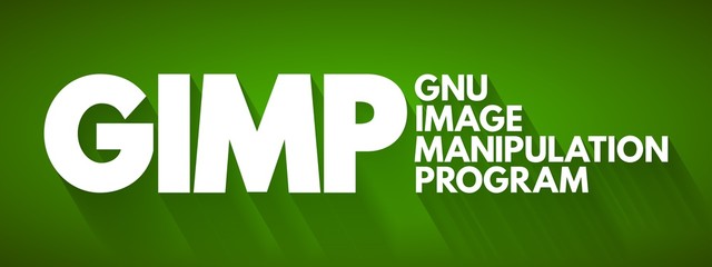 Aufkleber - GIMP - Gnu Image Manipulation Program acronym, concept background