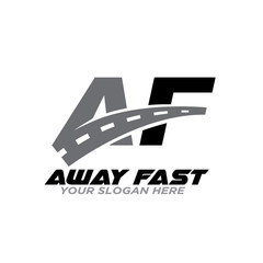 a f away fast logo designs and courier