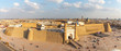 Panorama of  Bukhara city (Ark fortress, POI Kalyan architectural complex). Bukhara city, Uzbekistan