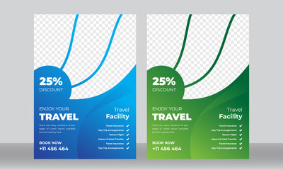 Wall Mural - Business Travel Flyer Template