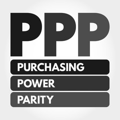 Aufkleber - PPP - Public Private Partnership acronym, business concept background
