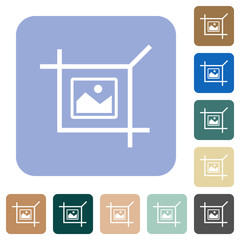 Poster - Crop picture rounded square flat icons