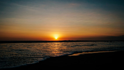  sunset over the sea
