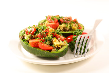 Canvas Print - mixed avocado salad in plate