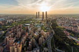 Fototapeta  - Aerial view of Madrid at sunrise