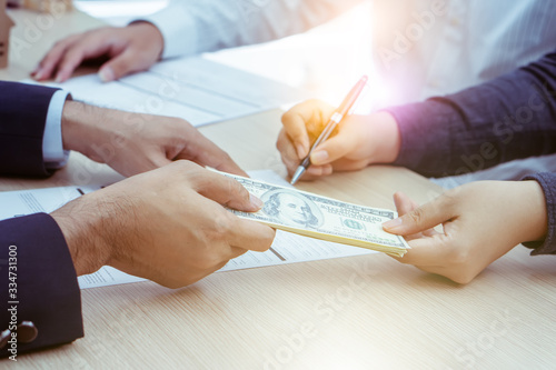 Fotomural Financial support from bank, landlord, agency during coronavirus outbreak city lockdown depression crisis on buy, sell, mortgage