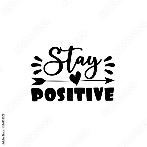 Cuadros en Lienzo Stay Positive saying with arrow