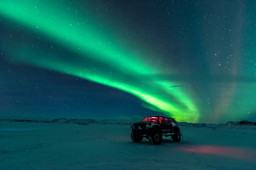 Wall Mural - Northern lights aurora borealis