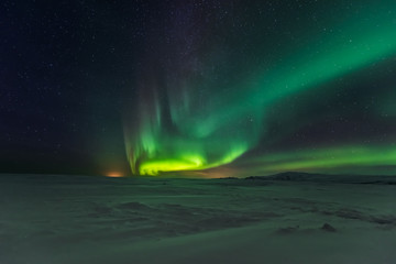 Wall Mural - Northern lights aurora borealis
