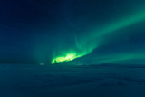 Fototapeta Góry - Northern lights aurora borealis