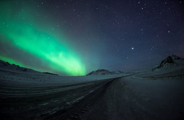 Wall Mural - Northern lights aurora borealis